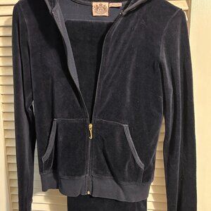 Juicy Couture vintage Velour track suit jacket size small pants size petite.